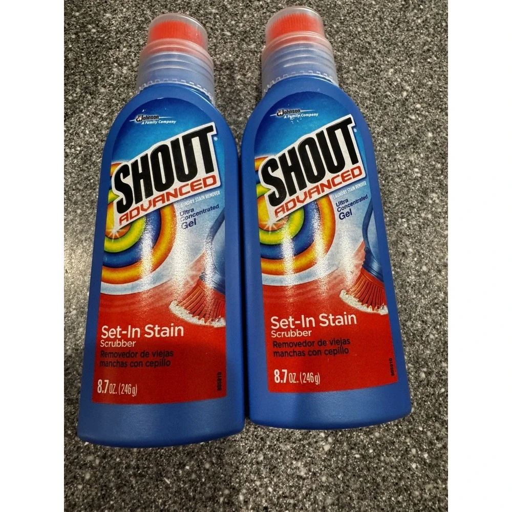 Shout Advanced Stain Remover, Ultra Concentrated Gel Scrubber Brush - 8.7 Oz A1